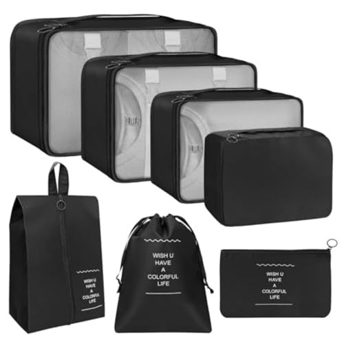 Kit Organizador de Malas para Viagem 7 Peças Conjunto Organizador Completo Bolsas Necessai... Kit Organizador de Malas para Viagem 7 Peças Conjunto Organizador Completo Bolsas Necessai...