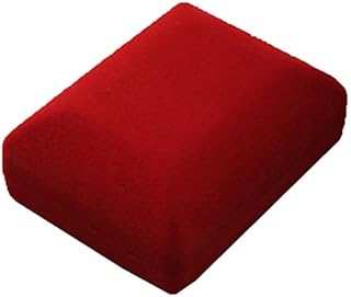 Inca Red Velvet Flock Jewellery Gift Box - Necklace Pendant Earring 7.5cm x 6cm