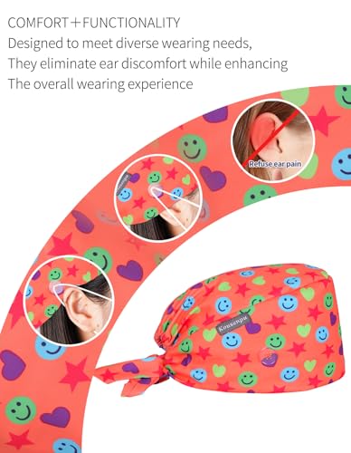 Image of Kousenpu Scrub Caps for Men, Adjustable Surgical Cap, Breathable Medical Hat for Doctors, Nurses & Healthcare Professionals