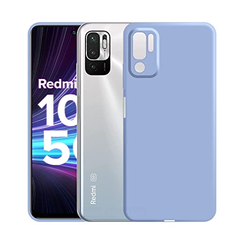 Image of Case Creation Liquid TPU Silicone Cover for Redmi Note 10T Soft Case,Anti-Dirty Slim Case Frosted Matte Cute Candy TPU Raised Bezel (Splash of Color) Back Case Cover for Redmi Note 10T -Light Purple