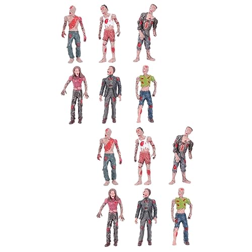 Vaguelly 2sets Zombie Action Figures for Boys 10cm Tall Safe Plastic Toys Boys and Girls Walking Dead Dolls Prank Toy Props 6pcs*2