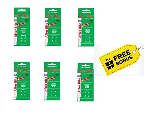 After Bite Advanced Formula with Baking Soda & Ammonia, Pharmacist Preferred Insect Bite & Sting Treatment, Skin Protectant, Portable Instant Relief, Stop Itching Applicator Pen, 0.5-Ounce (6 Pack)