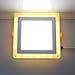 BLOOMWIN Doble Color LED empotrable de Techo Lámpara Downlights Cuadrado 3 Modos...