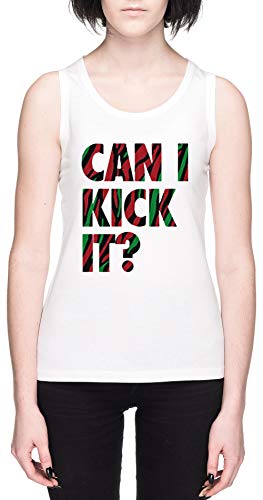 Can I Kick It Blanca Mujer Camiseta De Tirantes Tamaño XL White Women's Tank tee Size XL