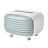 【Diseño único】: esta caja de pañuelos parece una radio, hermosa y moderna. Además de ser una caja de pañuelos, también es una elegante decoración estilo Ins que aportará un bonito toque decorativo a tu hogar.