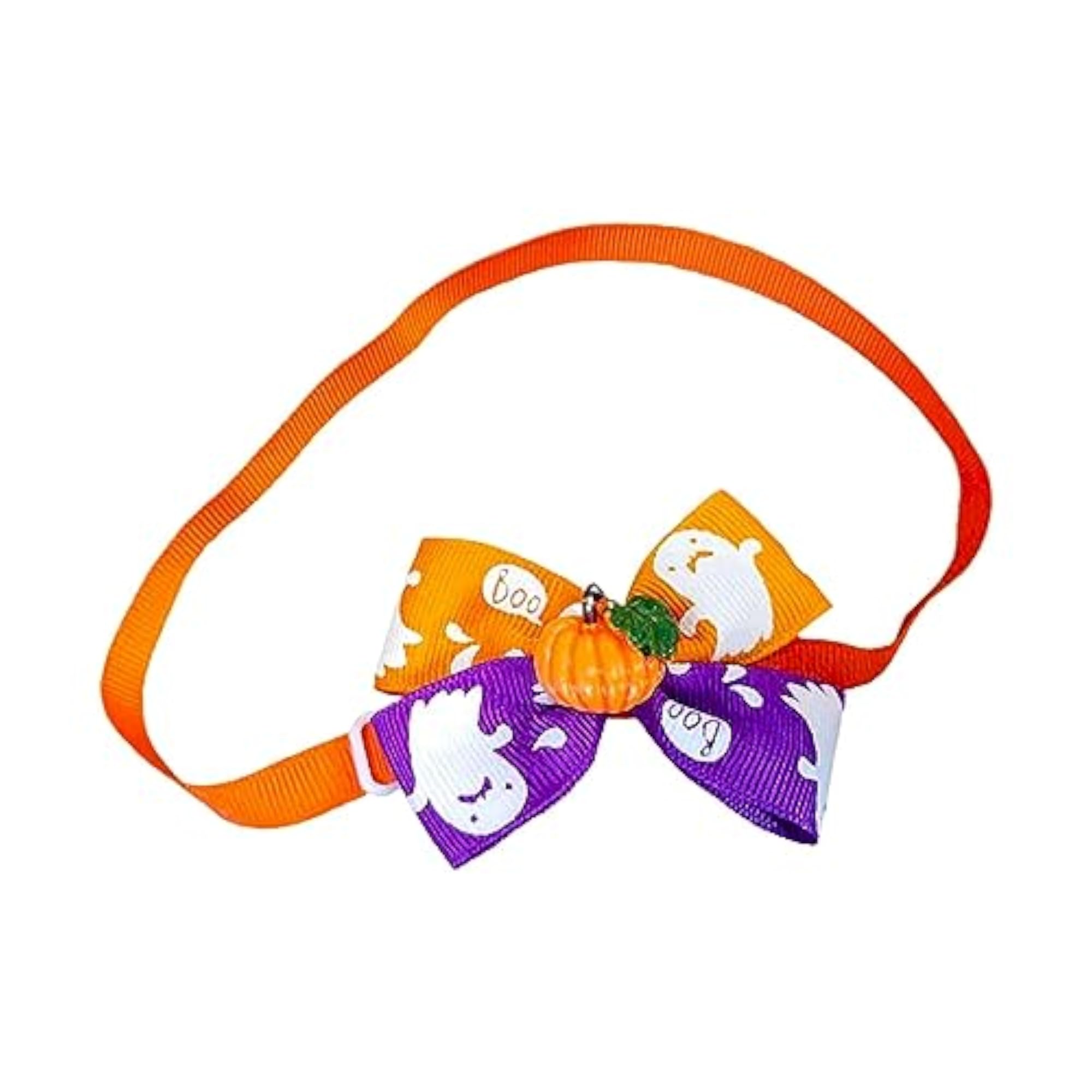 3x Fall Halloween Pet Bow Tie Collar Set for Small Pets