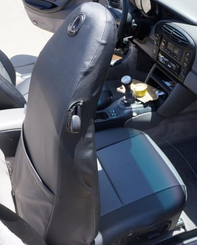 Iggee Beige Artificial Leather Custom Made Original fit Front seat Covers Designed for Porsche Boxster 1997-2004 - Image 4