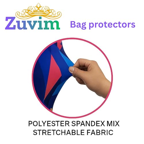 Image of Luggage Cover Trolley Covers for Suitcase Washable Dust Proof Anti-Scratch Protector Polyester Printed Stretchable Fabric (Fits Fiber /Plastic Trolley Bags Only) (Rainbow, 20 Inch)