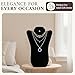 RJ Displays Jewelry Display for Vendors, Black Velvet Necklace Display Stand Holder, Jewelry Stand Necklace Holder for Vendors. Jewelry Display Stand 14” H.