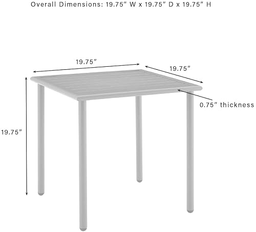Crosley Furniture Co6235-Lb Cali Bay Outdoor Metal Side Table, Light Brown #TOP2