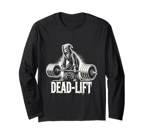 Dead-Lift - Grim Reaper Halloween Gimnasio Entrenamiento Culturismo Manga Larga