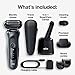 Braun Series 6 6075cc Electric Shaver with SmartCare Center and Precision Trimmer, Wet & Dry, Rechargeable, Cordless Foil Shaver, Black