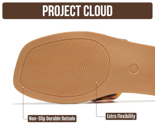 Image of Project Cloud 100% Genuine Leather Sandals Women Flats For Women (Jannel)