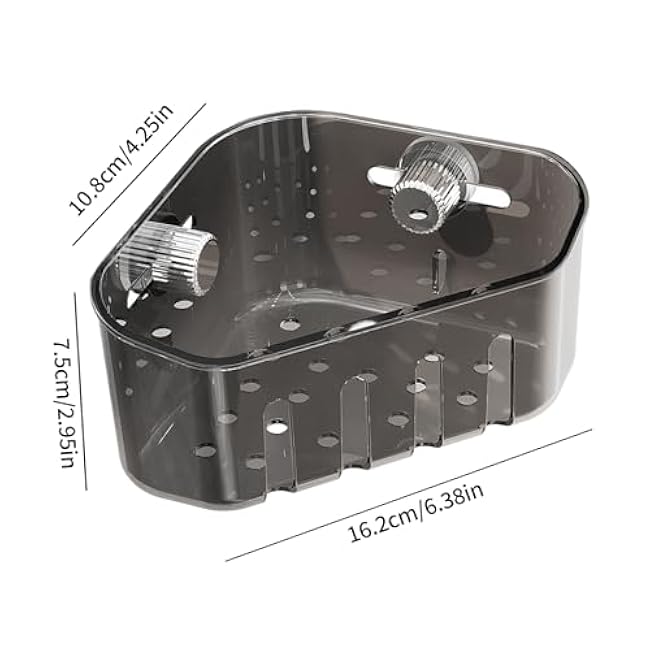 Sponge Holder for Sink - Sink Strainer Basket Sponge Rack - Suction Cup Food Catcher Storage Organizer for Home Shower Soap Toiletry Dorm Bathroom Hotel Apartment