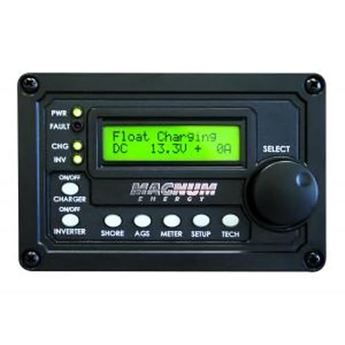 Image of Power Inverter Remote Control Standard LCD Display Black | To Monitor And Operate The Inverter And Charger From Remote Location, LED Status Indicators And LCD Display Screen