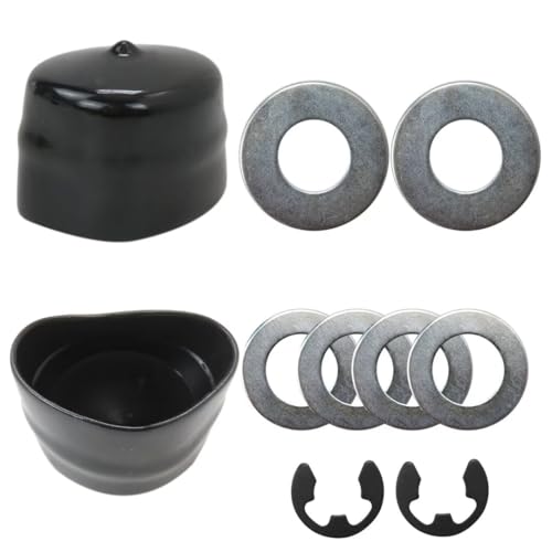 Hub Caps & Heat-Treated Hardware Kit Fit for Husqvarna Craftsman AYP Poulan Huskee Jonsered Replaces 532188967 532121749 812000029 121748X 121749X 583512801 532436874 12000029