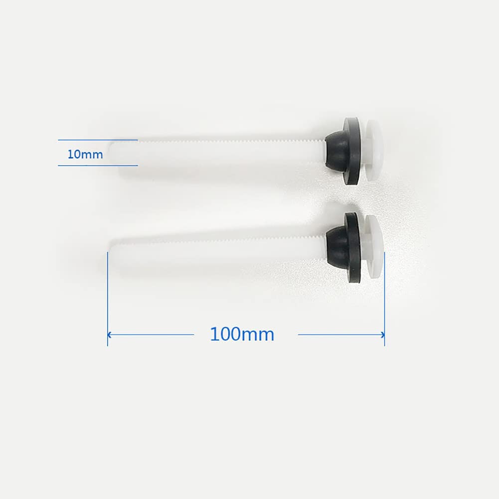 Paquete de 4 tornillos para tanque de inodoro, plástico, cabeza hexagonal, 3/8" x 4", calidad residencial, ideal para reparaciones de tanques de inodoro