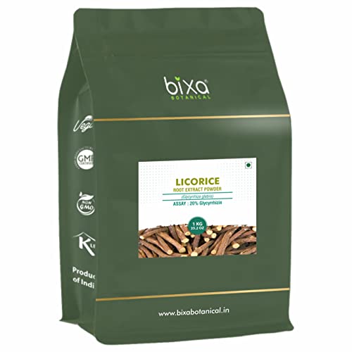 Bixa Botanical Licorice/Mulethi (Glycyrrhiza Glabra) Dry Extract - 20% Glycyrrhizin By Gravimetry | Pack Of 1 #TOP23