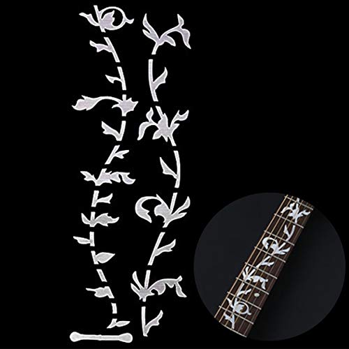 Tree Of Life Diy Guitar Neck Fretboard Stickers, Fret Inlay Stickers For Music Guitar, Bass, Acoustic Guitar, Electric Guitar, Silver Thin #TOP1