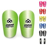 Oxum Sport – Espinilleras de Fútbol para Niños, Adultos, Hombres y Mujeres, Mini, Ligeras, Cómodas y Resistentes, Protección para Entrenamiento, Partidos y Competición, Talla M 10x6cm Verde