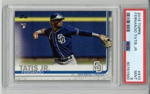 2019 TOPPS #410 FERNANDO TATIS JR. RC BASEBALL CARD PADRES PSA 9 CENTERED MINT
