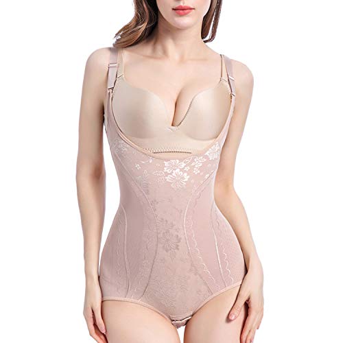 Jetai Faja Reductora Moldeadora Cintura Mujer Body Shaper Corsé sin Costuras (Beige, M)
