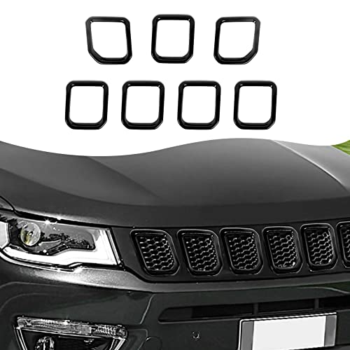 【純正品】Jeep コンパス MK49 フロントグリル 黒 ジープ・コンパス型式：ABA-MK49（クライスラー・ジープ）の