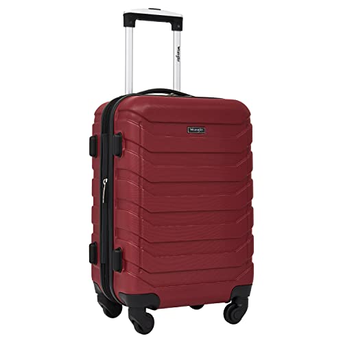 Image of Wrangler 5 Piece Luggage & Travel Accessories Set, Red