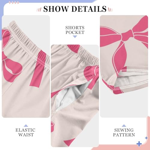 Ribbon Bows Boys Pants Boys Athletic Pants Long Pant for Boywith Pockets Wide-Leg Size 6-14Y4