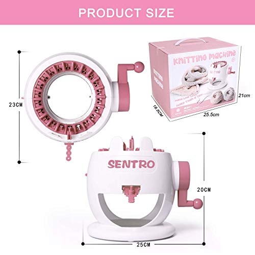 Sentro Knitting Machine, 22 Needles Smart Knitting Round Loom, Knitting Board Rotating Double Knit Loom Machine For Adults Or Kids, Knitting Loom Machines Weaving Loom Kit For Sock/Hat/Pumpkin #TOP2