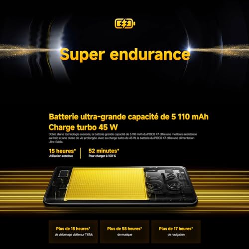 Xiaomi Smartphone POCO X7 8+ caméra Principale 50MP avec OIS Batterie 5110mAh IP68 Chargeur Non Inclus Version Française + de Garantie - vue 7