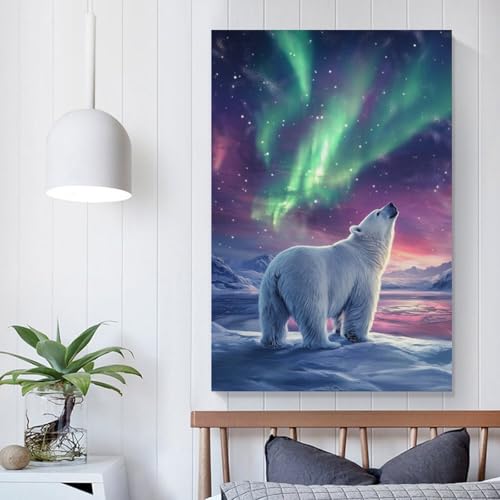 Cuadros de oso polar en lienzo para llenar de serenidad y calidez el salón familiar 5