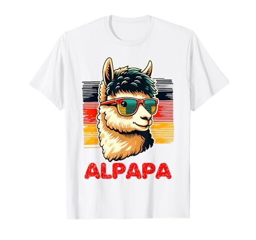Alpapa mejor papá alpaca con bandera alemana Día del Padre Camiseta