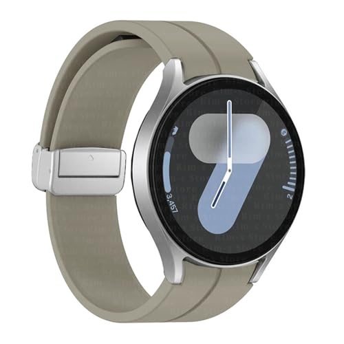 Bracelet silicone Samsung Galaxy Watch 7 5 Pro miroir magnétique pour le sport quotidien