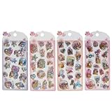 Frfik - Pegatinas para ordenador portátil, diseño de dibujos animados, con purpurina y pedrería, para smartphone o cumpleaños, actividad escolar, premios