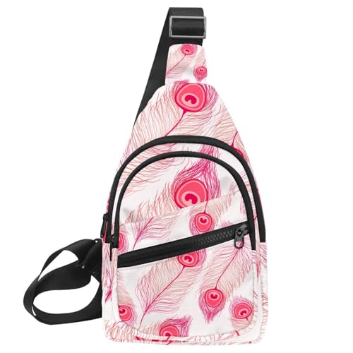 Sac de poitrine paon rose homme : fini les poches pleines avec ce petit sac à bandoulière