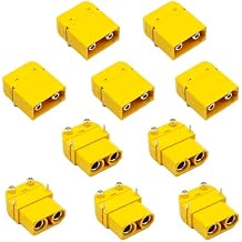 5 Pairs Amass XT90PW XT90-PW DC500V 45-90A Male Female Connectors Brass Gold Banana Bullet Plug for RC Lipo Battery ESC PCB Board