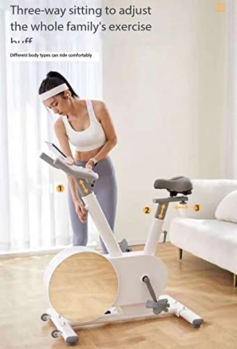 Image of Exercise Bike, Spinning Bike, Control Knob, with Comfortable Seat Cushion, 240KG Load-Bearing, Indoor Mute Intelligent Small Exercise Bike
