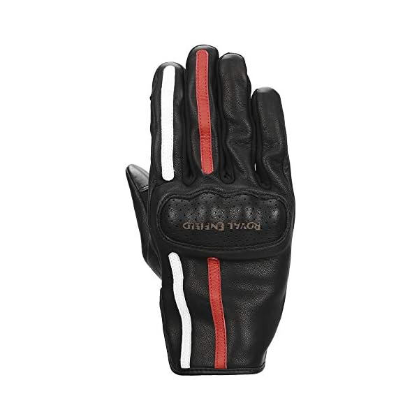 Royal Enfield Gritty Riding Gloves Black & Red & White M (RRGGLN000047)