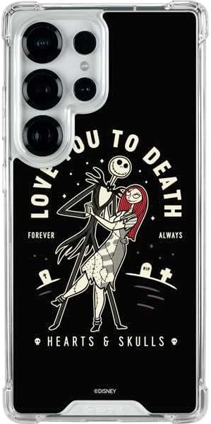 Skinit Clear Phone Case Compatible with Galaxy S25 Ultra - Officially Licensed Disney The Nightmare Before Christmas Jack Skellington Face Art Design