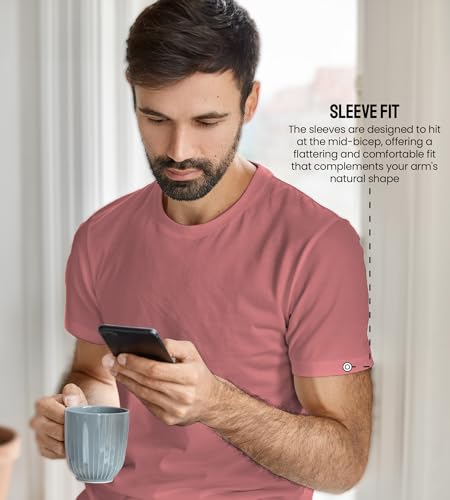 Image of Freecultr Truly Classic Organic Men's Cotton T-Shirt | Solid Round Neck Half Sleeve | Plain Stylish t Shirts | Regular Fit | Casual Comfortable T Shirt for Man