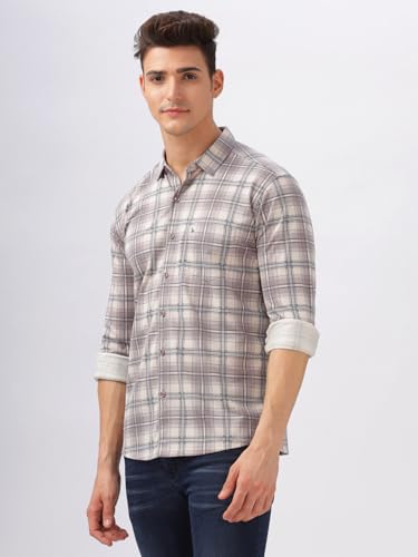 Image of BULLMER Trendy Regular Fit Striped Causal Full Sleeve Shirt for Men.