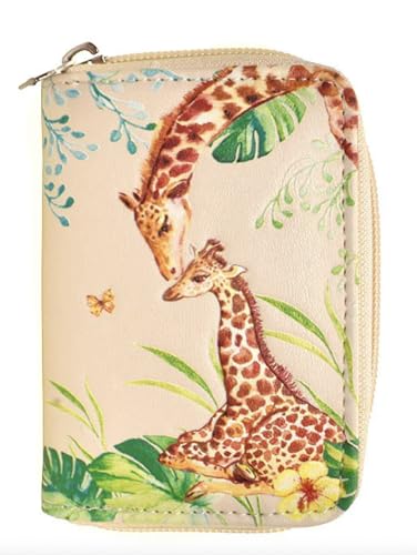 Shag Wear Giraffe Tower Coin Purse Beige