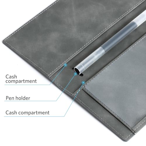 Image of CoBak Checkbook Cover for Women & Men - PU Leather Case with RFID Blocking | Classic Design Check Book Holder for Personal and Business
