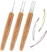 6PCS Dreadlock Crochet Needle for Dreadlocks 1.0mm, Durable Dreadlock Crochet Hooks for Hair with...