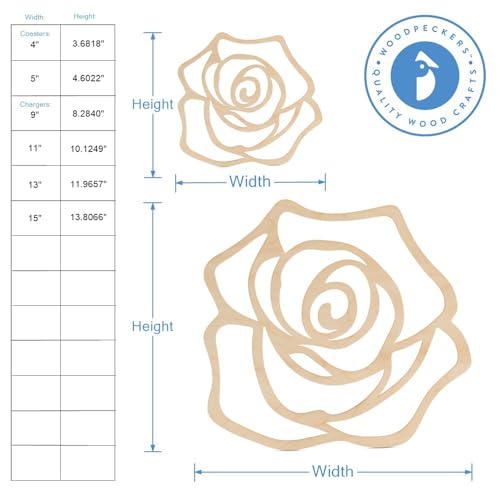 Platos decorativos de madera Rose 11 pulg. x10 miniatura 2