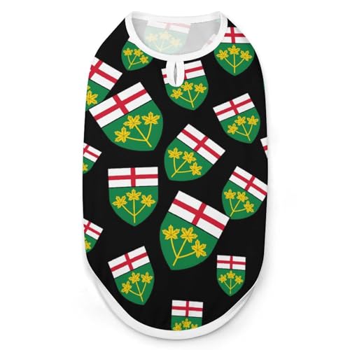 Catálogo de Playeras Full Print los 5 más buscados. 50 Ontario Canada Canadian Dog Clothes Full Print - playera sin mangas para mascotas, playera transpirable para perro, talla L
