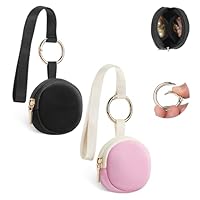 2 Pochettes Bijoux Mini Voyage - 5,8x5,7x2,1 Cm, Tissu à Couche D'air, Avec Porte-clés - Parfait Pour Ranger Boucles D'oreilles Et Petits Bijoux En Déplacement