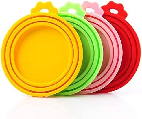 Miniatura 3 de Htppzjr Tapas para latas de alimentos, tapa reutilizable de silicona, tapa sellada, tapa de lata de alimentos para cachorros, perros y gatos, tapa
