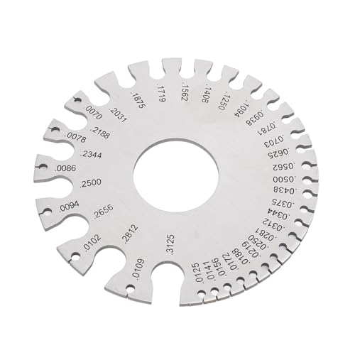 POCREATION calibrador metálico de chapa, herramienta portátil de acero inoxidable para medición de espesor de soldadura, regla para inspección de costuras de soldadura, paquete de 2, 72 x 25 x 1 mm miniatura 3